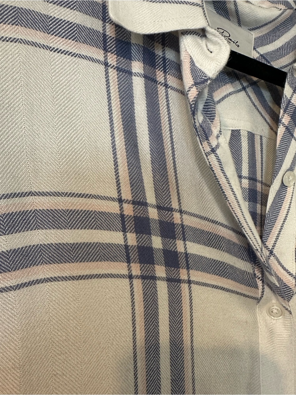 Rails White, pink, & blue plaid shirt - Picture 2 of 4